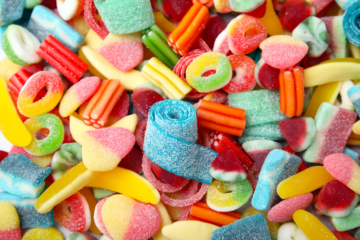 Collection of candy products